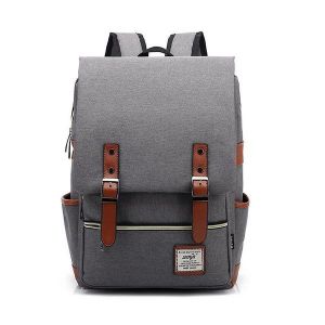 Sac À Dos Vintage En Toile Élégant - Sac À Dos Polyvalent Pour Les Voyages, La Randonnée, L'école Et Le Camping - Sac À Dos Durable, Spacieux Et Confortable - Neuf