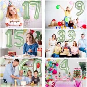 CAUC-Ballon Chiffre 0,Ballons 0 an Vert Saug,Ballons 0 Ans Anniversaire Numero 0 H&eacute;lium Ballons,101cm Chiffre 0 Decoration Pour Gar&ccedil;ons Filles Anniversaire F&ecirc;te - Neuf