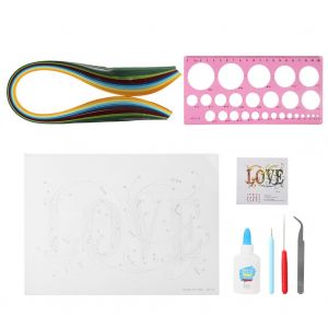 Kit de paperolles, regle, pince a epiler, colle, poincon, outil de bricolage - Neuf