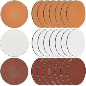 Etiquettes Rondes En Cuir Pu Vierges, Sans Trous, 40 Mm, 60 Pieces - Neuf
