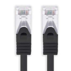KAL-15M - Noir - 1 Pièce Câble Réseau Cat.7 Câble Patch Sftp (Câble Brut) (Set) 10000Mbit/S - 500 Mhz Assemblé Avec 2 Fiches Rj45 Cat6A - Neuf