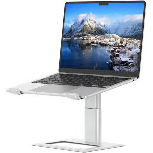 Adjustable Laptop Stand - Ergonomic Laptop Stand - Compatible with 10-17.3 Inch Laptop (Silver) - Neuf