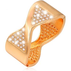 Trahoo-Or Chunky Bracelets Pour Les Femmes Hommes Vintage En Acier Inoxydable Extensible Brassard Pour Femme Homme - Neuf