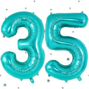 ERYI-Ballons 35 Bleu,101Cm Foil Ballons Chiffre 35 Bleu Tifney, Grands Ballon Numéro 35,Décoration 35 Ans Pour Femme Homme Anniversaires Fête Deco - Neuf