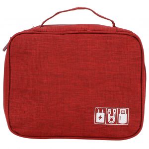 Sac De Rangement Multifonction, Accessoires éLectroniques, Cordon De CâBle, Organisateur De Clé Usb, Support De Rangement Rouge - Neuf