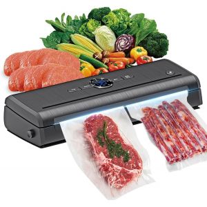 Appareil De Mise Sous Vide Alimentaire &iquest; Soudeuse Sac 30Cm Avec 5 Sacs Inclus,Scelleuse Automatique Pour Aliments Secs & Humides,Compacte,Rapide,Mode Multiple,Noir - Neuf
