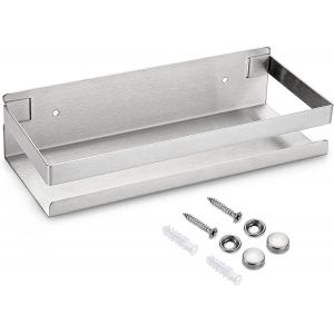 &Eacute;tag&egrave;re d'Angle en Acier Inoxydable pour Salle de Bain - &Eacute;tag&egrave;re Murale pour Cuisine, H&ocirc;tel (Argent, 25 cm) - Neuf