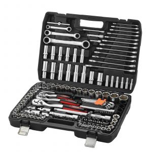 Jeu de douilles et d'embouts Kit de r&eacute;paration de pneus de voiture - 151 pi&egrave;ces - Neuf