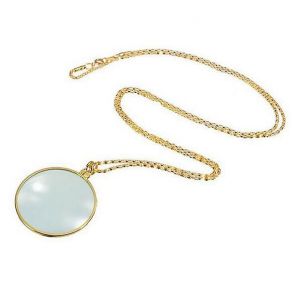 Loupe Collier Pendentif Monocle Loupe Pendentif Lentille Loupe Poche Loupe (1pc, Or) - Neuf