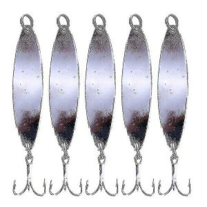 Lot De 5 Leurres De Pêche En Métal Réfléchissants De 7 G - Appât Durable Et Longue Distance Avec Hameçons Solides Pour Tous Les Types De Poissons - Parfait Pour Les Amateurs De Pêche ! - Neuf