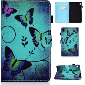 Étui Coque Pour Samsung Galaxy Tab A8 10,5 Pouces 2022 2021 Sm-X200/ X205/ X207 Housse Étui De Protection Avec Veille/Réveil Automatique Pour Samsung Galaxy Tab A8 2022/2021, Papillon Vert - Neuf