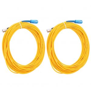 Lot de 2 cables de raccordement pour fibre optique monomode avec embout en ceramique SC/PC/FC/PC - Neuf