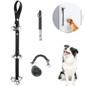 Syst&egrave;me De Dressage R&eacute;glable Pour Chien Avec 7 Cloches Puissantes - Tissu En Nylon Durable, Solution Facile Pour L'apprentissage De La Propret&eacute; Des Chiots - Neuf