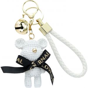 Kal-Porte Clef Ours, Porte-Clés Mignon En Résine, Porte-Clés De Dessin Animé, Porte-Clés De Mode, Décorations Sac À Main - Neuf