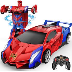 loc-2 En 1 Robot Voiture Transformable Télécommandée-Jouet Enfant 3-9 Ans,2,4 Ghz-Cadeau Garçon 3 4 5 6 7 8 Ans - Neuf