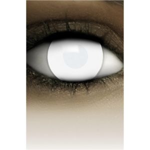 Kalanka-Lentilles De Contact Halloween Blanches U2013 Effet Dead Zombie, Sans Correction, 1 Paire (2 Pcs), Vision R&eacute;duite &Agrave; 60 % U2013 Accessoire De D&eacute;guisement - Neuf