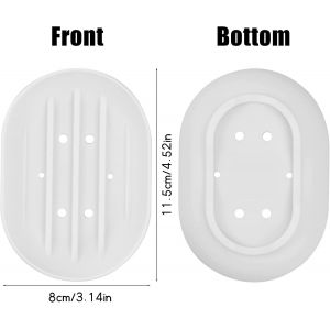 Porte-savon en silicone, bo&icirc;te &agrave; savon portable pour la douche, porte-savon autonettoyant | Nettoyage facile, s&eacute;chage rapide, r&eacute;cipient &agrave; savon id&eacute;al pour la douche, la salle de bain, la cuisine, etc. - Neuf