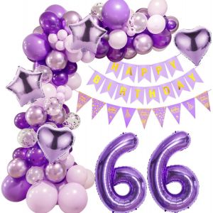 AYUHR-Ballons violet 19 anniversaire fille, 19 ans Arche Ballon violet, guirlandes ballons 19 anniversaire,violet anniversaire 19 filles,19 ans ballon violet Decoration,violet 19 ans anniversaire fil - Neuf
