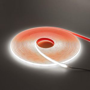 12v Ruban Led Cob Autocollant,320leds/M Ip68 Étanche Super Lumineux Bandeau Flexible Ruban Led Light Strip Pour Escalier,Chambre,Noël,Fête,Intérieur/Extérieur (Blanc,6m) - Neuf