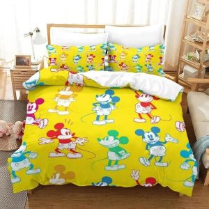 Parure De Lit Mickey, Housse De Couette Mickey Mouse Classique, Parure De Lit Minnie Mouse, Couette Multi-Tailles - Neuf