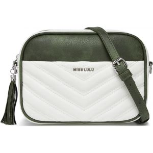 TZF-Sacoche Femme Bandouli&egrave;re en PU - Sac &agrave; Bandouli&egrave;re Femme L&eacute;ger avec Texture en V, Id&eacute;al pour le Travail, les Voyages et les Sorties - Neuf