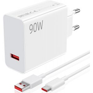 KALANKA-90W Chargeur Rapide pour Redmi Note 14 13 12 11 Pro 14C,Chargeur Turbo Hypercharge avec 6A Cable USB C 1M pour Xiaomi 15 Ultra 15Pro 14T 14 13T 13 Ultra 13 Lite Pad 7 POCO X7 Pro X6 M7 F7Pro - Neuf