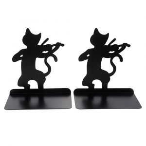 Une Bibliothèque Piano À Chat En Deux Parties, 12 Cm X 9,5 Cm X 17,5 Cm, Bibliothèque Vintage En Métal, Bibliothèque De Bureau, De Salle De Classe, Étagère Creuse Antidérapante Noire - Neuf