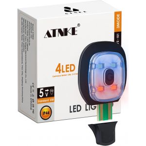 Remplacement 4 Led Bonnet Lampe Frontale,Usb Rechargeable Chapeau De Course Ultra Lumineux Étanche Lampe Lumière D'alarme Clignotante Rouge Et Bleue/Red And Blue Flash - Neuf