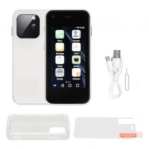 Smartphone Mini taille 2,5 pouces ecran tactile HD telephone portable leger pour travailler 1 Go RaM 8 Go ROM Blanc - Neuf