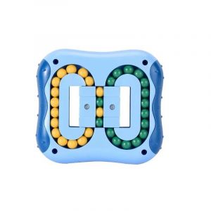 Cube magique rotatif à décompression (bleu), jouets carrés rotatifs, petites perles, cube magique, puzzle pour enfants, forme spéciale, jeu de balle, jouets créatifs - Neuf