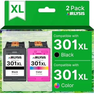 301XL Cartouches d'encre Remplacement pour HP 301 XL Noir et Couleur pour HP Envy 4500 4507 5530 DeskJet 1000 1510 2540 3050 OfficeJet 2620 4630 4632 (1 Noir, 1 Tri-Colore) - Neuf