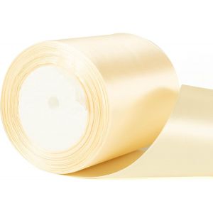 Kal-Ruban De Satin Ivoire &iquest; 40 Mm De Large, Cr&egrave;me, D&eacute;coration De Voiture De Mariage Et Emballage Cadeau - Neuf