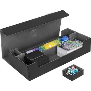 Chenquansarl-Deck Box - Boîte À Cartes Avec Plateau Cube Pour Plus De 5500 Cartes - Boîte De Rangement - Boîte De Rangement - Boîte À Cartes Xl De Qualité Supérieure Avec Tapis De Jeu Et Compartiment - Neuf
