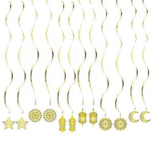 Ramadan A&iuml;d Moubarak D&eacute;coration A&iuml;d Al-Adha D&eacute;coration Or Suspendu Tourbillons D&eacute;corations Lune,&eacute;toiles et - Neuf