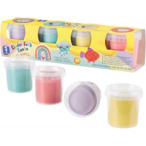 Lot de 4 pâtes à modeler douces pour enfants de 150 gnon toxiquesvégétaliennes et sans glutenséchage à l'air librepour jeu créatif (à partir de 2 ans) - Neuf