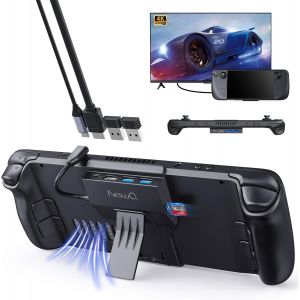 Station d'accueil Portable Steam Deck : 5-en-1 USB C Dock avec Emplacement pour Carte TF, HDMI 2.0 4K@60Hz Display, 2*USB-A 3.0, USB-C PD 100W Max, Steam Deck Stand Accessoire - Neuf