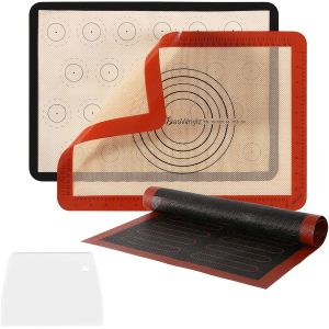 AYUHR-Tapis de Cuisson en Silicone (3 Pièces) - Antiadhésif Sans BPA Pour Macarons, Pâtisserie et Pâte - Neuf