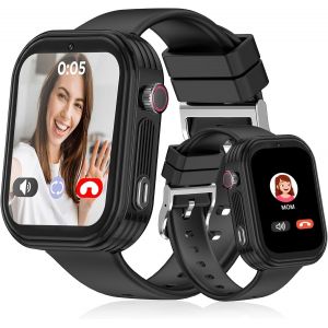 4g Montre Connectée Enfant Gps, Montre Intelligente Enfant Avec Sos, Appel Vidéo, 7 Jeux, Chat, Gps, Réveil Mode Classe, Podomètre, Cadeaux Montre Telephone Avec Sim Fille Garçon 5-12 Ans - Neuf