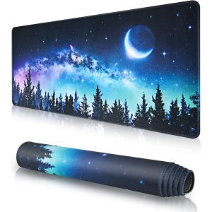 JGD-Grand Tapis de Souris de Jeu&iquest;800&times;300&times;3mm&iquest; avec Bords Cousus, Base en Caoutchouc Naturel antid&eacute;rapant Durable, Tapis de Clavier Lavable, Tapis de Bureau pour Gamer, Bureau. - Neuf