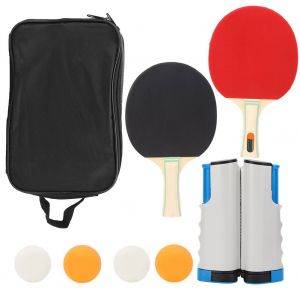 Raquettes De Tennis De Table Shakehand Penhold, Ensemble De Ping-Pong, Filet Retractable, 4 Balles, 2 Raquettes, Equipement De Sport - Neuf