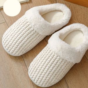 Chaussons D'hiver En Peluche De Coton, Maison, Chauds, Antidérapants, Pl - Neuf
