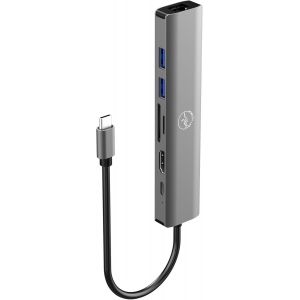 ¿ Hub Adaptateur Usb-C 7 En 1 100W ¿ Port Hdmi, 1 Port Usb-C, 2 Ports Usb 3.0, Ethernet, Lecteur De Carte Sd Et Micro Sd ¿ Transfert De Donnée Rapide Et Hdmi 4K ¿ Pour Macos Et Windows[Z647] - Neuf