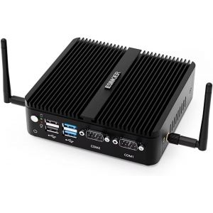 CHECARZHN--NO1-Mini Pc Industriel Win 11, Sans Ventilateur, Celeron J4125, 8 Go De Ram, 128 Go De Ssd, Gigabit Ethernet, Double Écran Hd Vga, 2 Ports Rs232, Wi-Fi Et Bt - Neuf