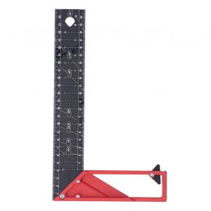 HJLIAN Regle d'angle droite pour le travail du bois, 30¡ã, 45¡ã, 90¡ã, epaisseur 3 mm, reglable, haute precision, universelle, pour mesurer 25 cm/9,84 pouces - Neuf