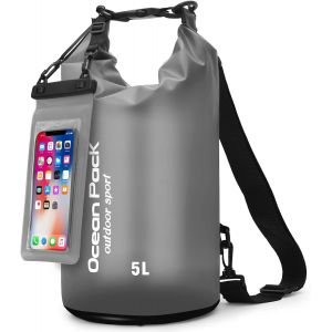 KALANKA-Sac Étanche avec Pochette Étanche & Sangles u2013 Sac à Dos Étanche pour Outdoor, Camping & Sports Nautiques | 5L, 10L, 20L | Léger & Résistant | Pochette Étanche Plage & Sac Étanche Paddle - Neuf