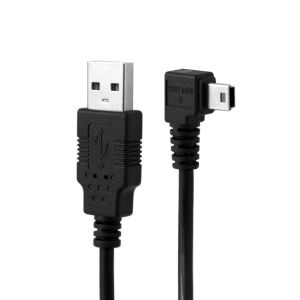 Câble mini USB USB 2.0 vers Mini USB-B 5 broches, câble d'extension de données à angle droit de 90 degrés 0.5M - Neuf