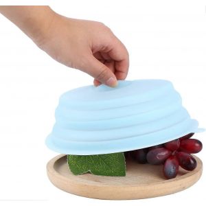1 pcs Couverture de micro-ondes pour aliments Couvercle de plaque de micro-ondes pliable avec trou de suspension 8,3 pouces - Neuf