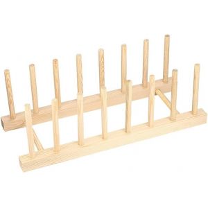 Chenquansarl-Gouttoir À Vaisselle En Bois, Égoutoire À Vaisselles, Support À Vaisselle Pour Assiettes, Couvercles De Casseroles, Rangement Et Organisation De Cuisine - Neuf
