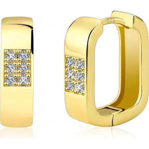 Kal-Boucle Doreille Femme Argent 925 Creole Plaqué Or 14k Creoles Acier Inoxydable Ensembles Boucle Boreille Or, Petit Cerceau Tendance Bijoux Cadeaux Pour Femmes - Neuf