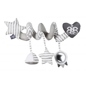 Jouet d'&eacute;veil spirale Rock Star Baby 3 pour lit, poussette ou arche de jeux - ROBA - nuage rose - mixte - Neuf